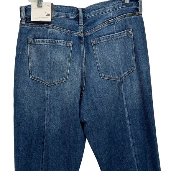 Kancan Women's Jeans Vintage 90s SZ 9 /28 Kick Pleat Blue High Rise Wide Leg NEW - Picture 10 of 16